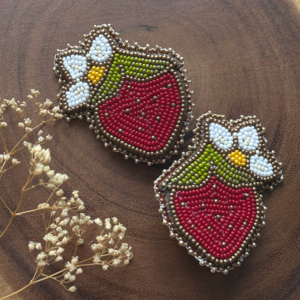 Full Strawberry & Floral Earrings