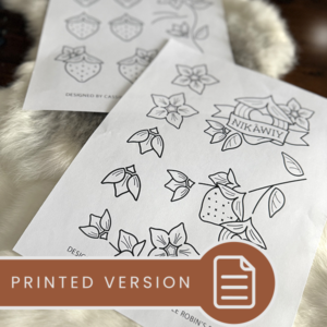 Nikâwiy Strawberry Beadwork Templates - Printed
